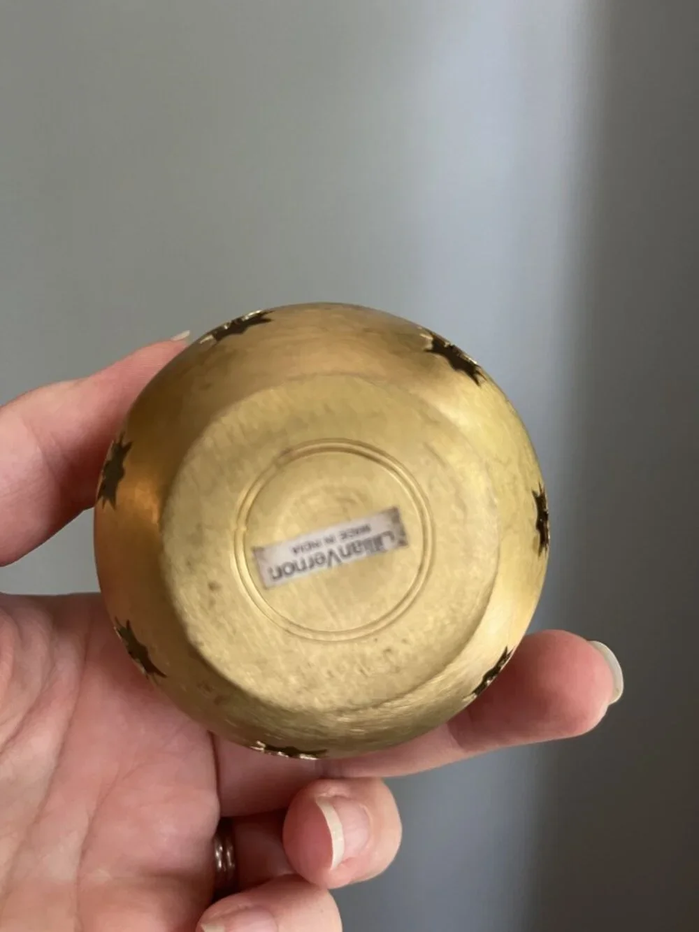 Vintage Brass Star Cutout Tealight Holder | Lillian Vernon Celestial Lantern, In